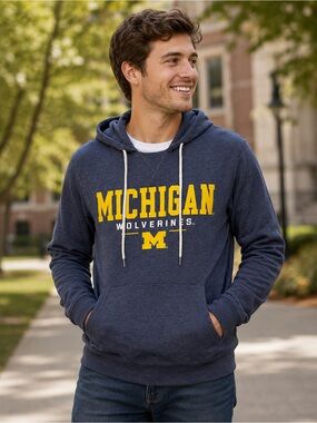 PRO EDGE MICHIGAN WOLVERINES Pullover Hoodie Size Medium